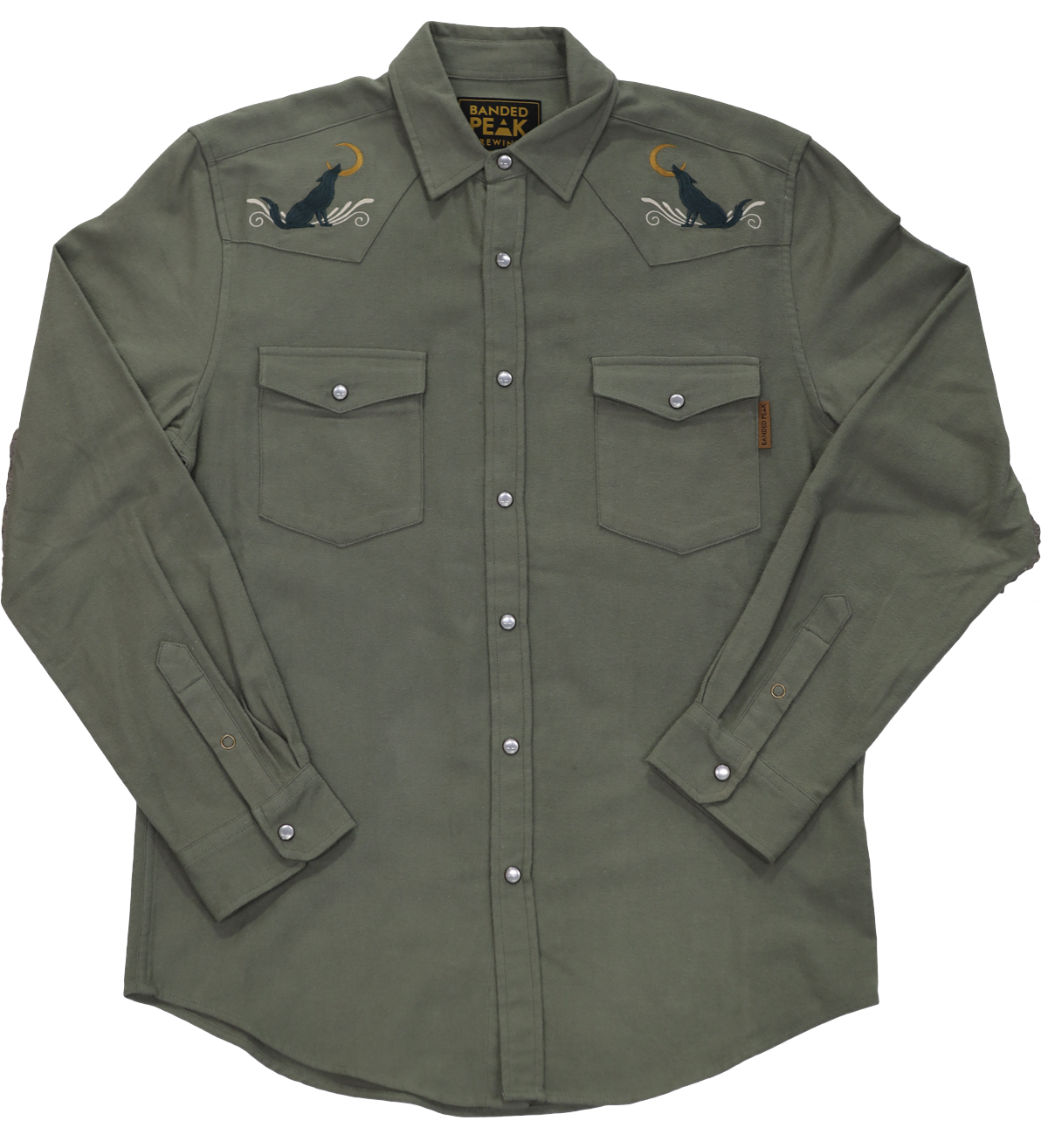 Banded Peak Wolf Flannel