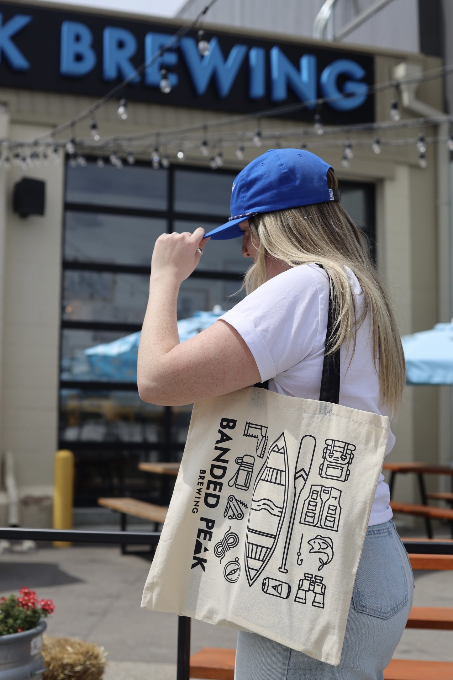 Two-Toned Flat Lay Adventure Tote Bag