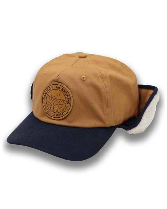 Banded Peak Ear Flap Ball Cap