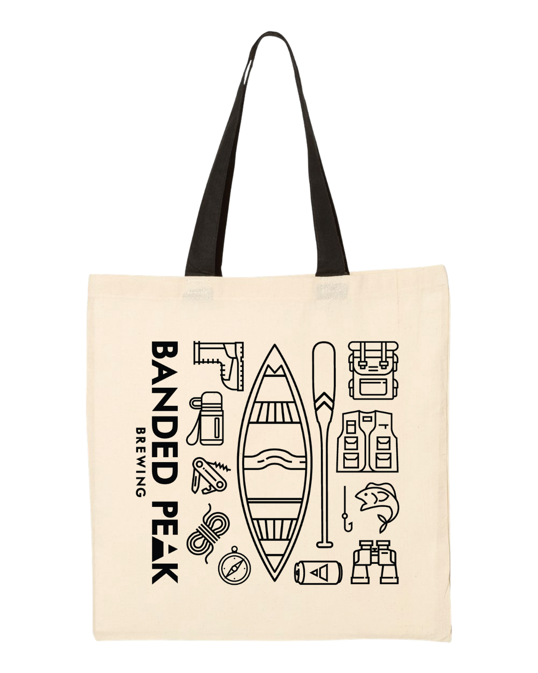 Two-Toned Flat Lay Adventure Tote Bag