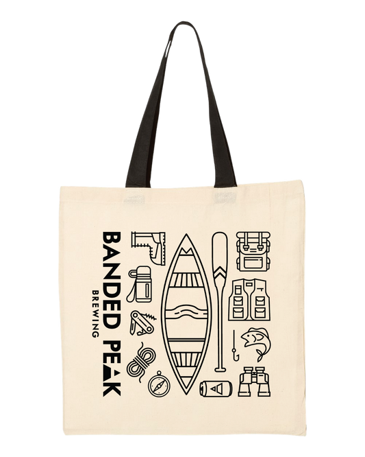 Two-Toned Flat Lay Adventure Tote Bag