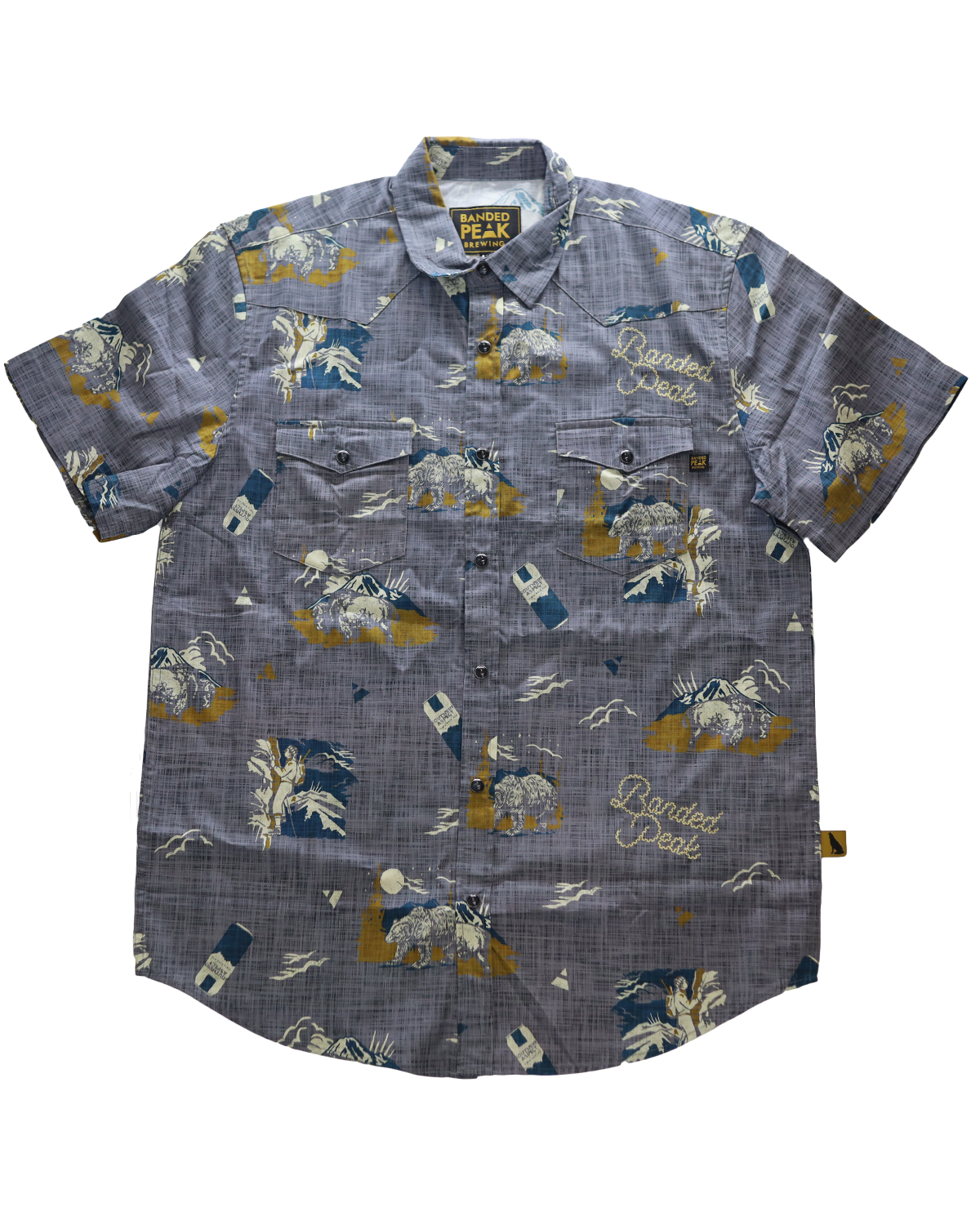 Banded Peak Short Sleeve Party Shirt