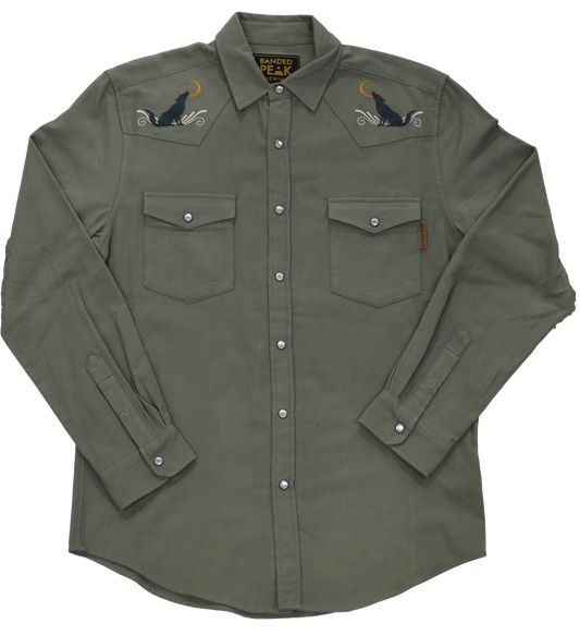 Banded Peak Wolf Flannel